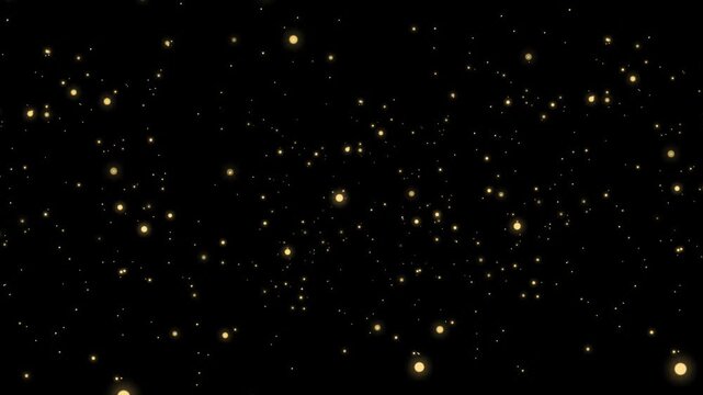 きらきら瞬く星の光の粒子エフェクト Twinkling, Sparkling Star Light Particle Effects Yellow
