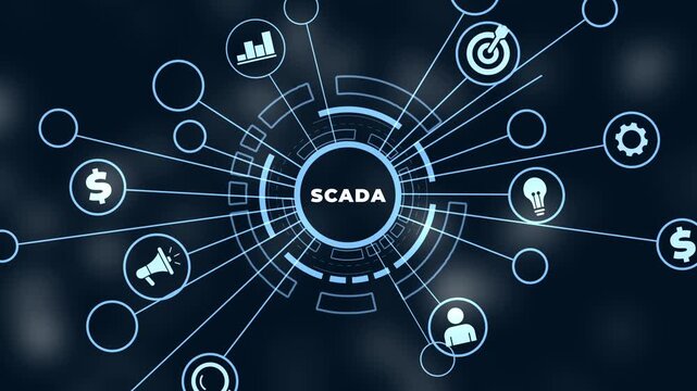 System Supervisory Control And Data Acquisition technology concept. SCADA.