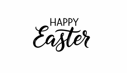 Easter celebration with Happy text on white background in FGFGF style © dale