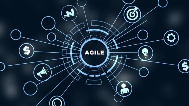 Business, Technology, Internet and network concept. Agile Software Development.