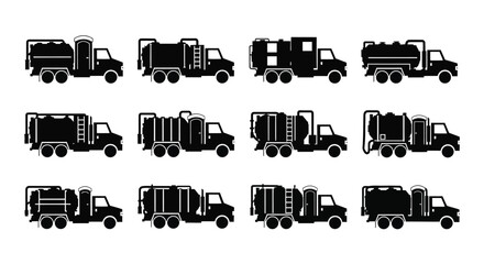 Fire tanker and pumper truck illustration © Pitiyage