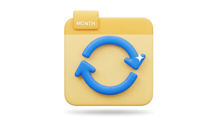 3D icon of a recycle loop, symbolizing iteration and circularity.