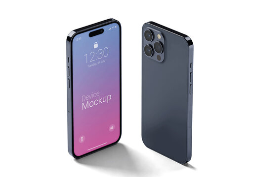 Smartphone Dual Sides Perspective Mockup