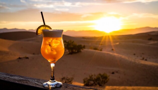 Desert sunrise mocktail