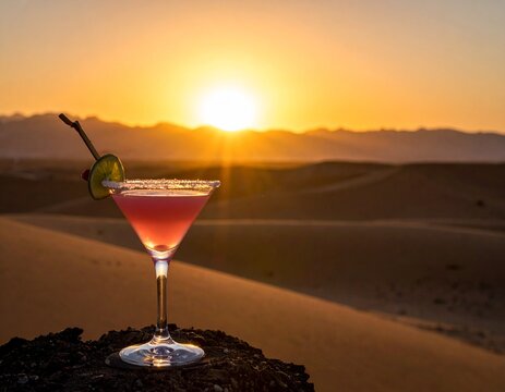 Desert sunrise mocktail