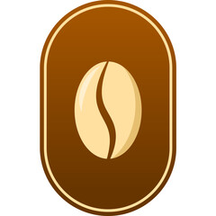 Minimalist Coffee Bean Icon