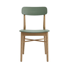 Green Wooden Chair Isolated Black Background