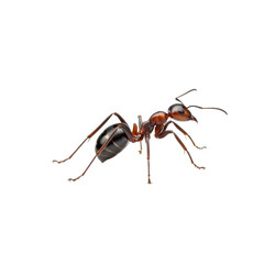 Red Ant Insect Macro Isolated Black Background