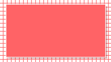 格子柄のシンプルでかわいいフレーム　背景装飾イラスト　枠