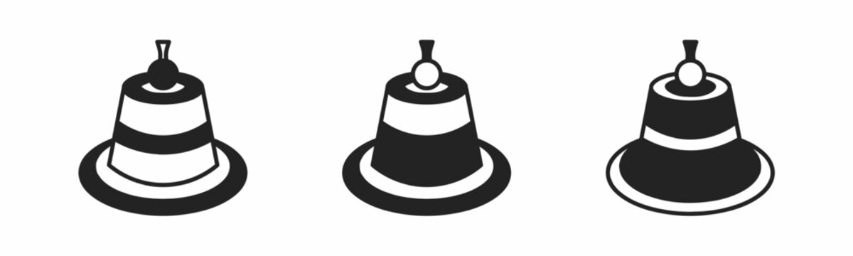 Pudding icon on white background. Vector logo pudding illustration.