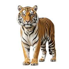Obraz premium Majestic Tiger Full Body Portrait Isolated