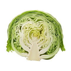 Obraz premium Cabbage Cut Half Black Background