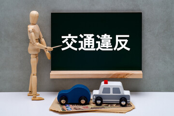 交通違反と反則金のイメージ