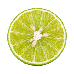 Lime Slice Close Up Black Background