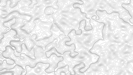 Abstract topography contour map line and modern wavy map line design, geography map contour  wave line white background.  © Mst