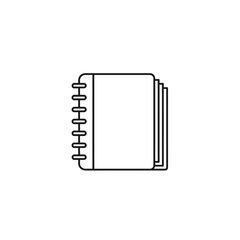 Minimalist Line Art Illustration of Spiral Notebook for Creative Planning