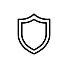 Fototapeta premium Minimalist Security Shield Icon Representing Data Protection and Privacy