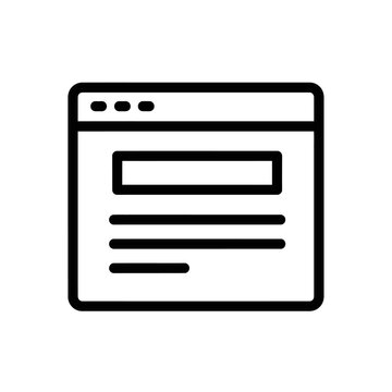 Minimalist Web Browser Icon Illustration for User Interface Design