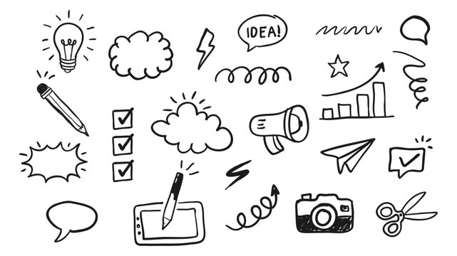 Business arrow icon hand drawn