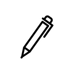 Fototapeta premium Minimalistic Black and White Pen Icon Illustrating Writing Tool for Creative Design