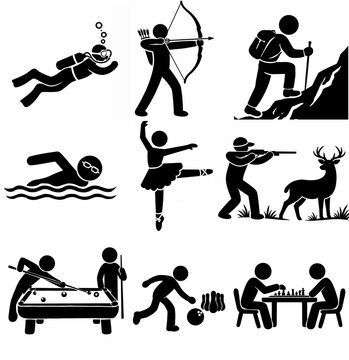 sports icons set