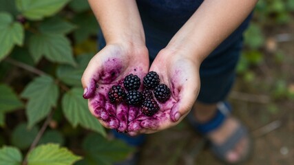 Blackberry Stained Hands