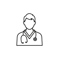 Fototapeta premium Professional Medical Practitioner Illustration Featuring Doctor with Stethoscope