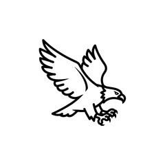 Fototapeta premium Stylized Eagle Illustration for Nature and Wildlife Themes