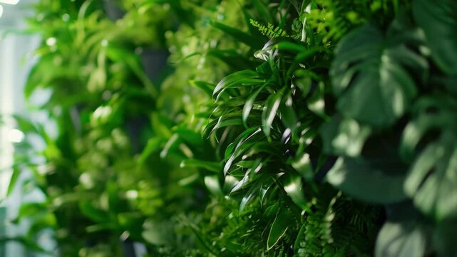 Rows of lush green plants with sunlight streaming through.