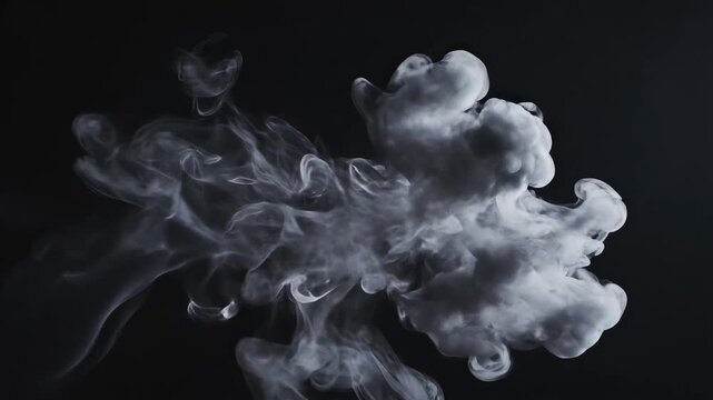 Smoke cloud on dark background