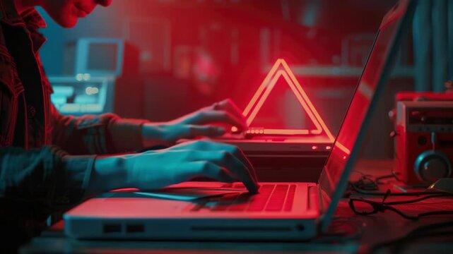 This is a of an individual engrossed in work on a computer at a studio setting. The person appears to be focused on their task.