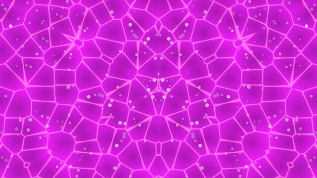 A seamless geometric vector pattern featuring purple and pink circles in a stylish mosaic tile design for a modern wallpaper backdrop