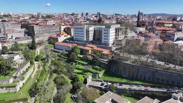 Park Of Virtues At Porto In Porto District Portugal. Leisure Park Landscape. Cultural Heritage. Nature Scenery. Park Of Virtues At Porto In Portugal. Tourism Landmark.
