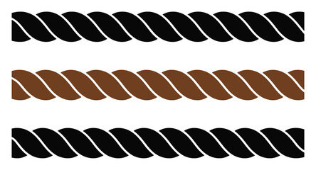 Twisted Rope Vector Illustration Set © Monoyar