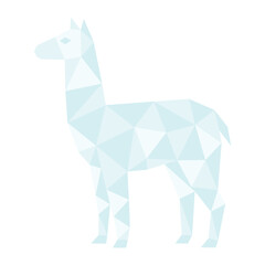 Fototapeta premium polygonal low poly alpaca vector