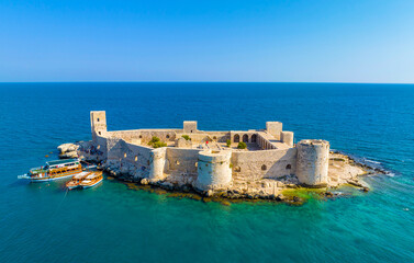 Maidens Castle Kiz Kalesi Drone Photo, Erdemli Mersin, Turkey