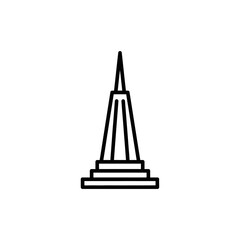 Elegant Monolithic Obelisk Structure with a Tall Spire for Architectural Design