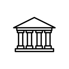 Fototapeta premium Historical Ancient Temple Building with Columns and Roof Architecture