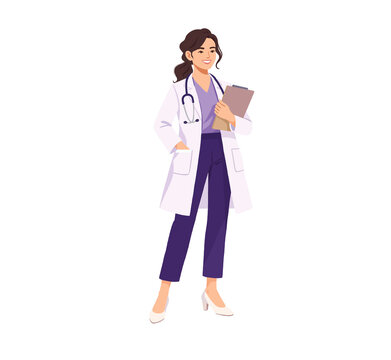 Female Doctor Holding Clipboard
