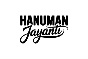 Hanuman Jayanti festive decorative typography