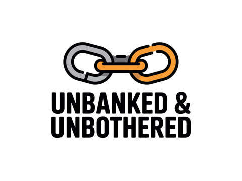 Unbanked and unbothered logo design concept