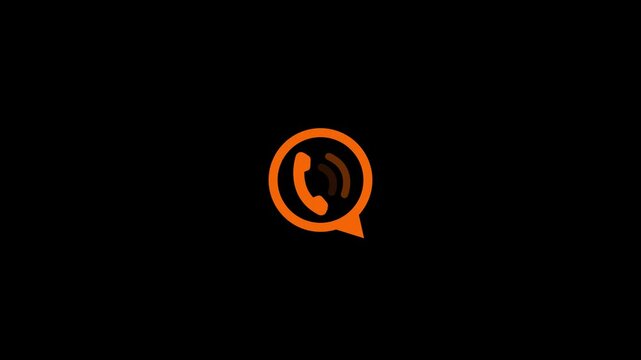glowing networking system and Whatsapp icon animation with black background.
