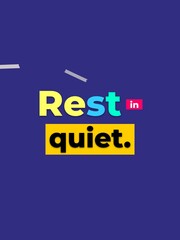 Colorful Rest in quiet text for relaxation mindfulness and mental health concepts