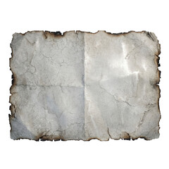 Fototapeta premium vintage paper with burnt edges isolated on white bacground