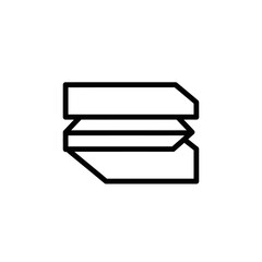 Minimalist Line Art Illustration of Three Stacked Books for Educational and Literary Themes