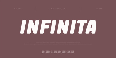 Fototapeta premium Infinita, Creative digital abstract modern urban alphabet fonts. Typography simple sport, technology or fashion digital futuristic creative logo font. vector illustration 
