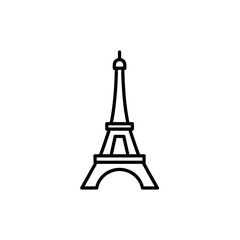 Fototapeta premium Minimalist Line Drawing of Eiffel Tower in Black and White for Modern Art Projects