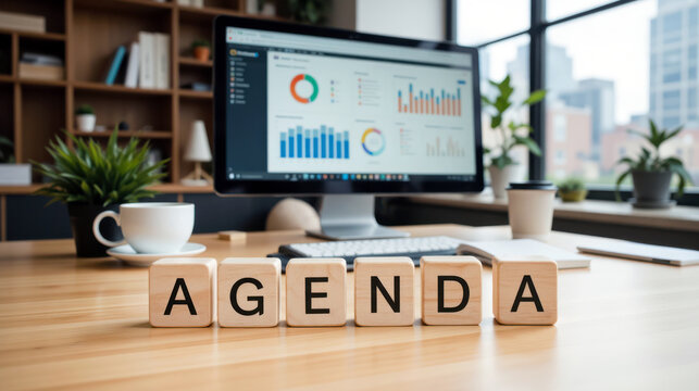 Agenda planning for a business meeting with clear topics and action items, supporting team alignment and decision making for project kickoff and weekly review plus follow up tasks today