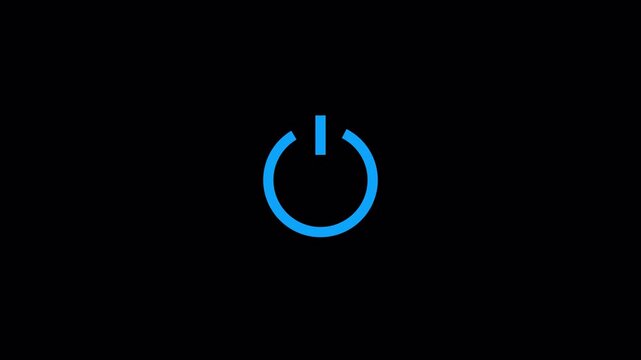 A power icon 3d animation,  power button icon. device on off button icon animation. 3d animation off icon  in transparent background in 4K animation with alpha channel