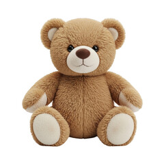 Obraz premium A cute light brown teddy bear sitting with its arms and legs spread out